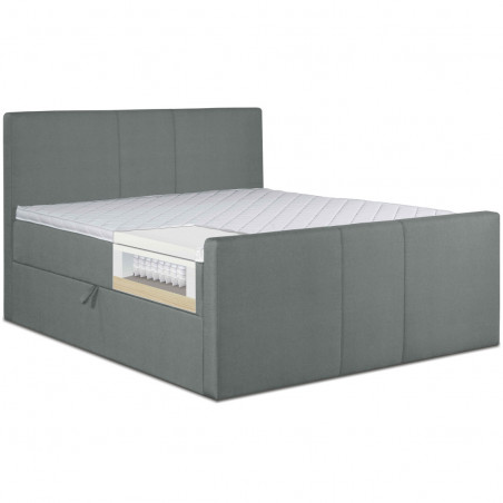 Bed with mattress Amberbox | Grey