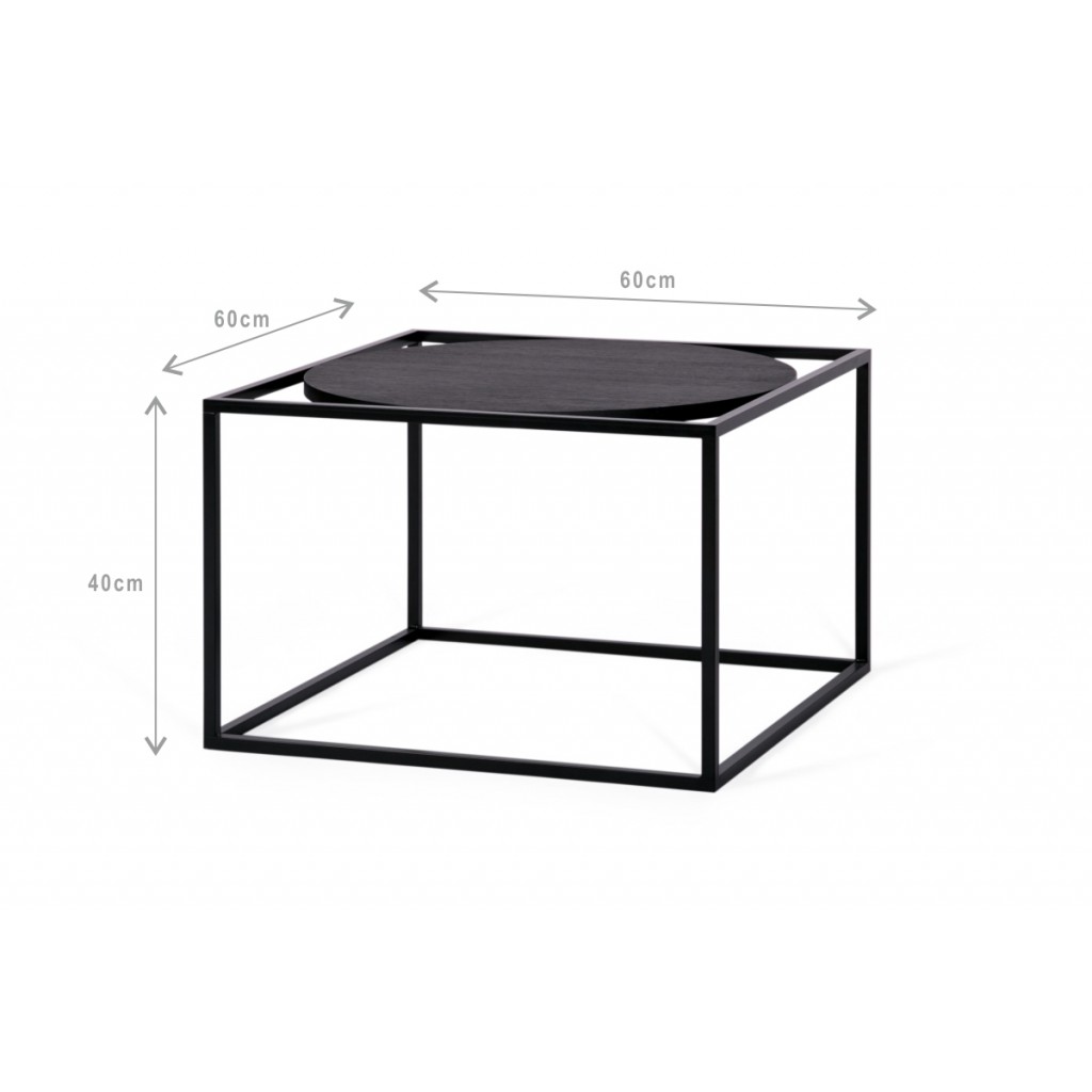 Coffee table Forest Round Black Oak