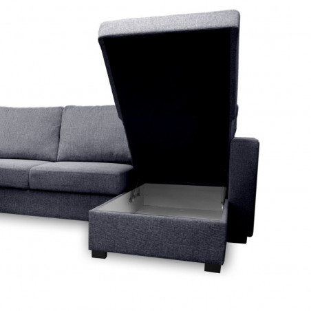 Sofa bed Paris U-shaped | Dark grey