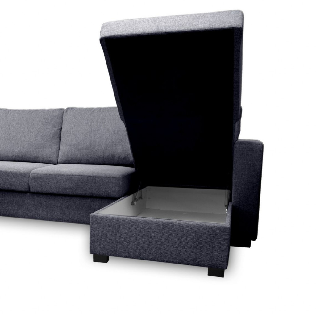 Sofa bed Paris U-shaped | Dark grey