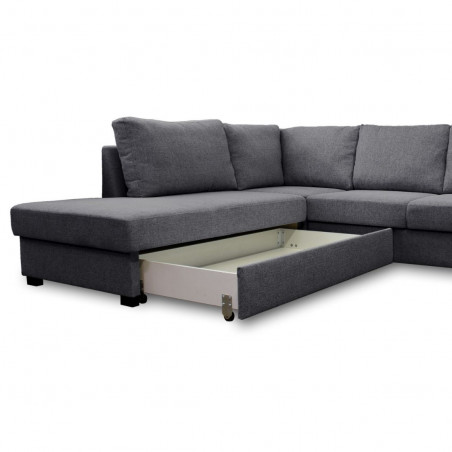 Sofa bed Paris U-shaped | Dark grey