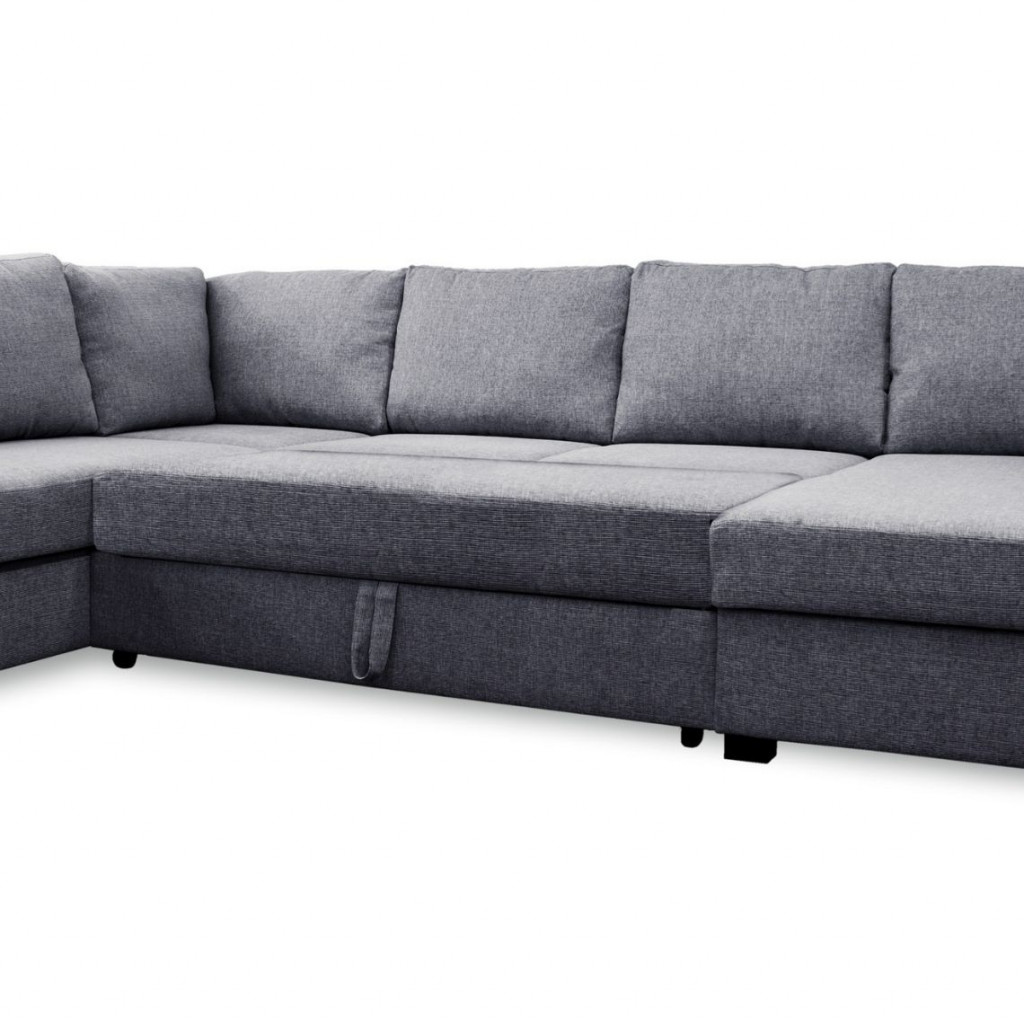 Sofa bed Paris U-shaped | Dark grey