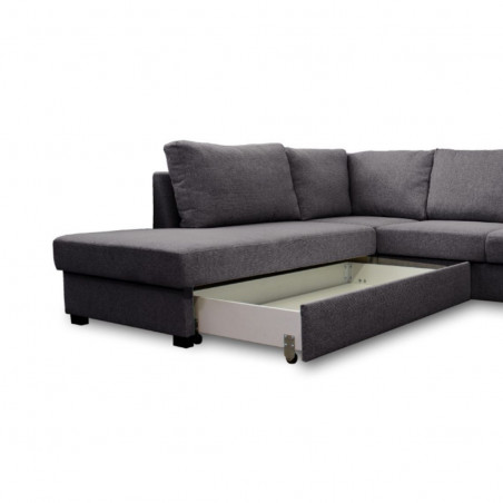Sofa bed Paris U-shaped | Black