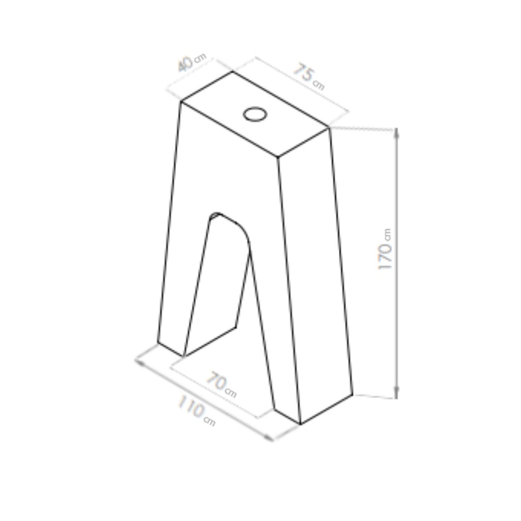 Footstool Moe white Footstool Moe white