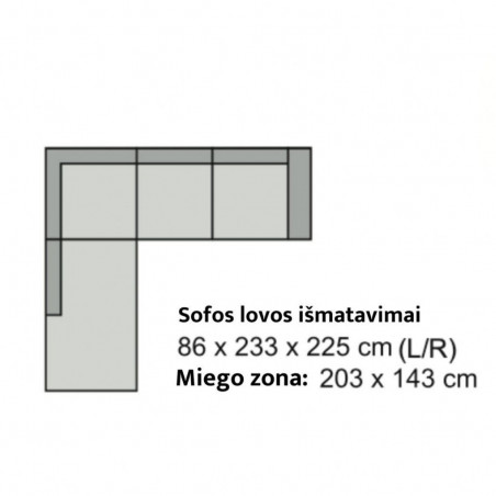 Sofa bed Paris | Dark grey