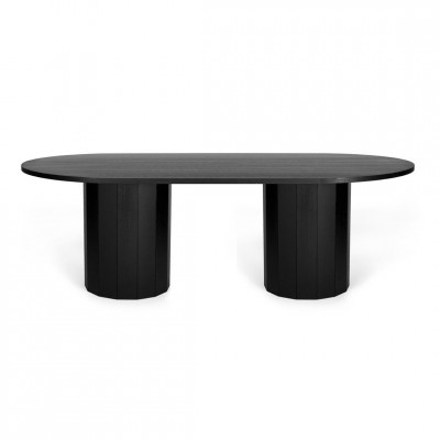 Long dining table Revolve Black oak