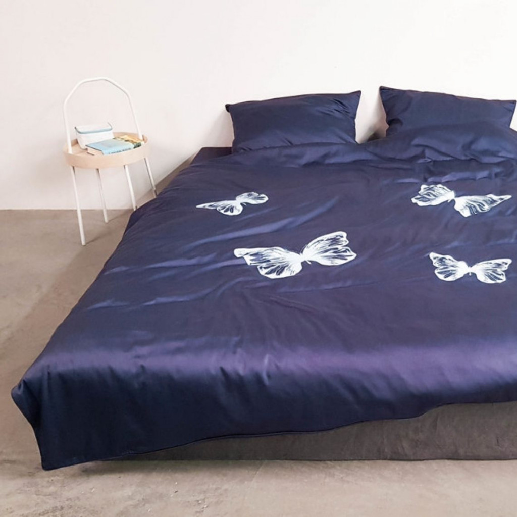 Patalynės komplektas ENIGMA Denim Butterflies | namu-tekstile | NMF Home