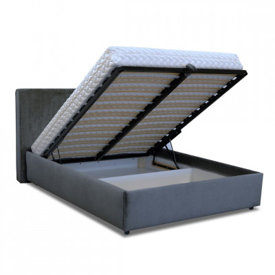 Bed with mattress Maja 2 | Dark grey