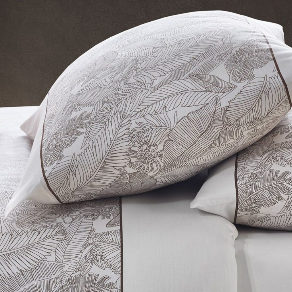Bed linen covers set LEAF Brown | Brown Bed linen covers set LEAF Brown | Brown