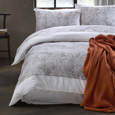 Bed linen covers set LEAF Brown | Brown