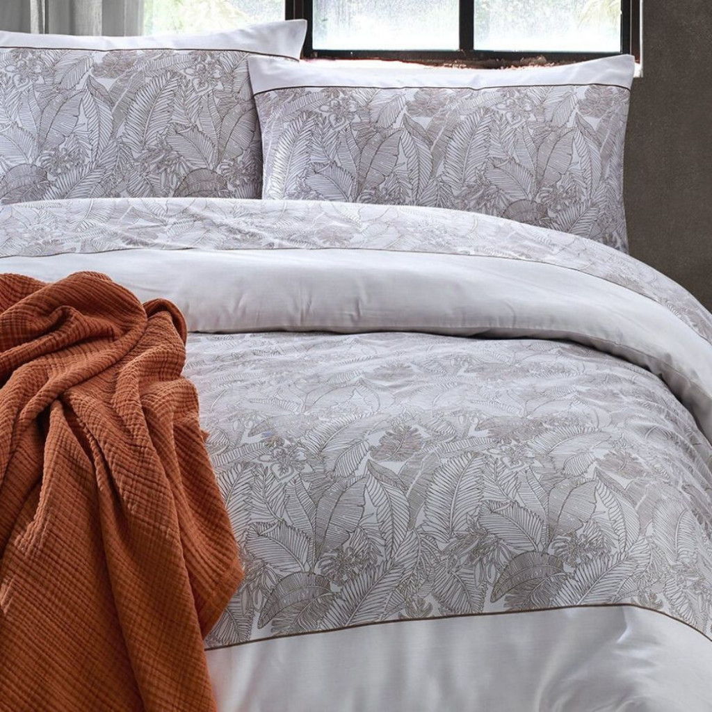 Bed linen covers set LEAF Brown | Brown Bed linen covers set LEAF Brown | Brown