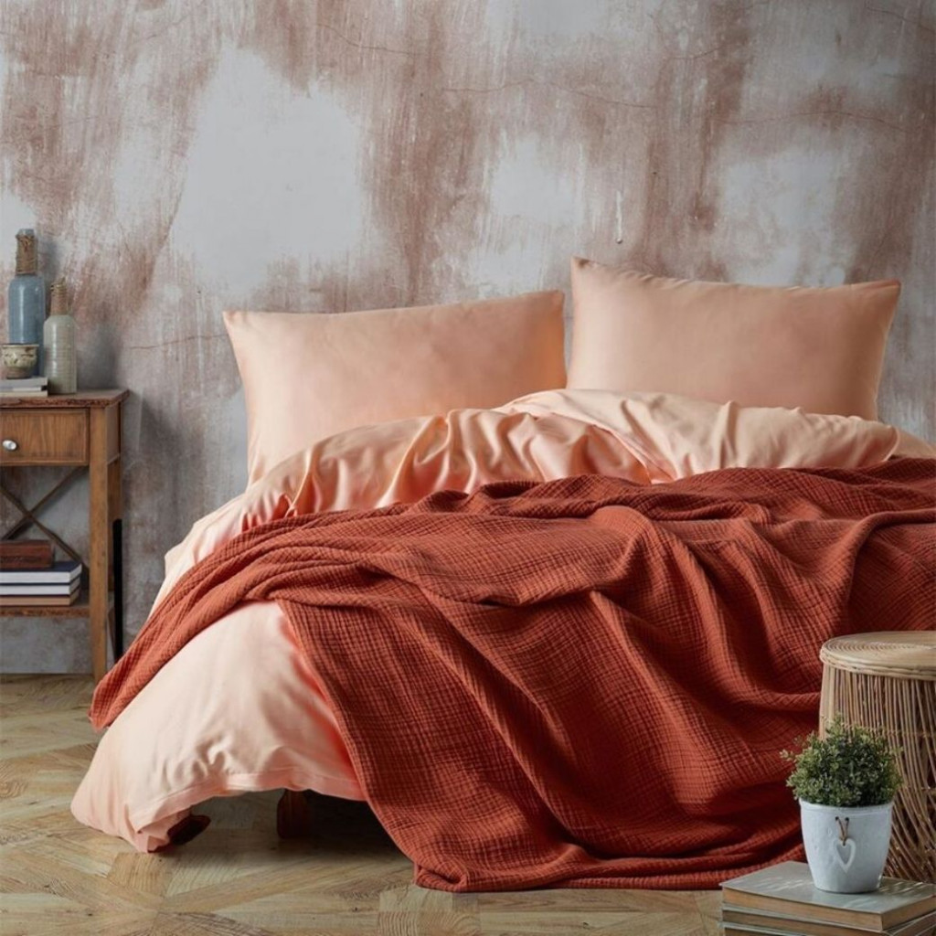 Bedspread MUSLIN Red | Red