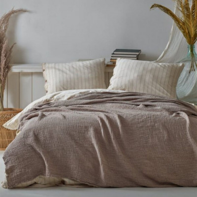 Bedspread MUSLIN Cappuccino | Cocoa
