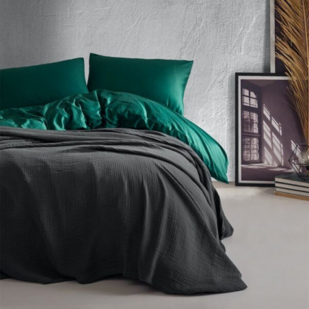 Покрывало MUSLIN Black | Antracito