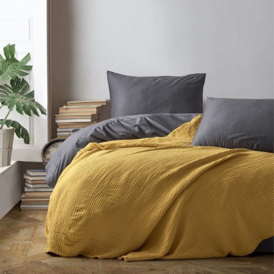 Bedspread MUSLIN Yellow | Yellow