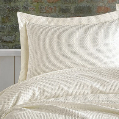 Lovatiesė su pagalvių užvalkalais VIRA Cream | Kreminė | namu-tekstile | NMF Home