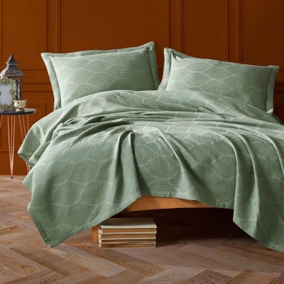 Bedspread with pillowcases VIRA Green | Green
