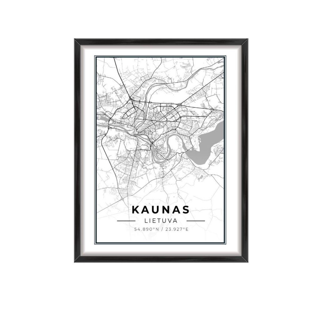 Карта города Каунас | Декор для дома