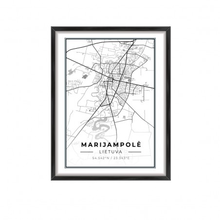 City map Marijampolė