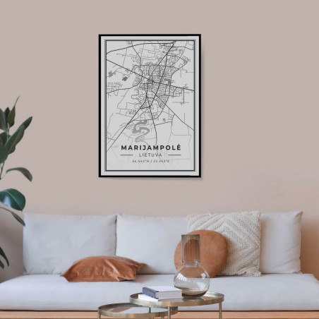City map Marijampolė