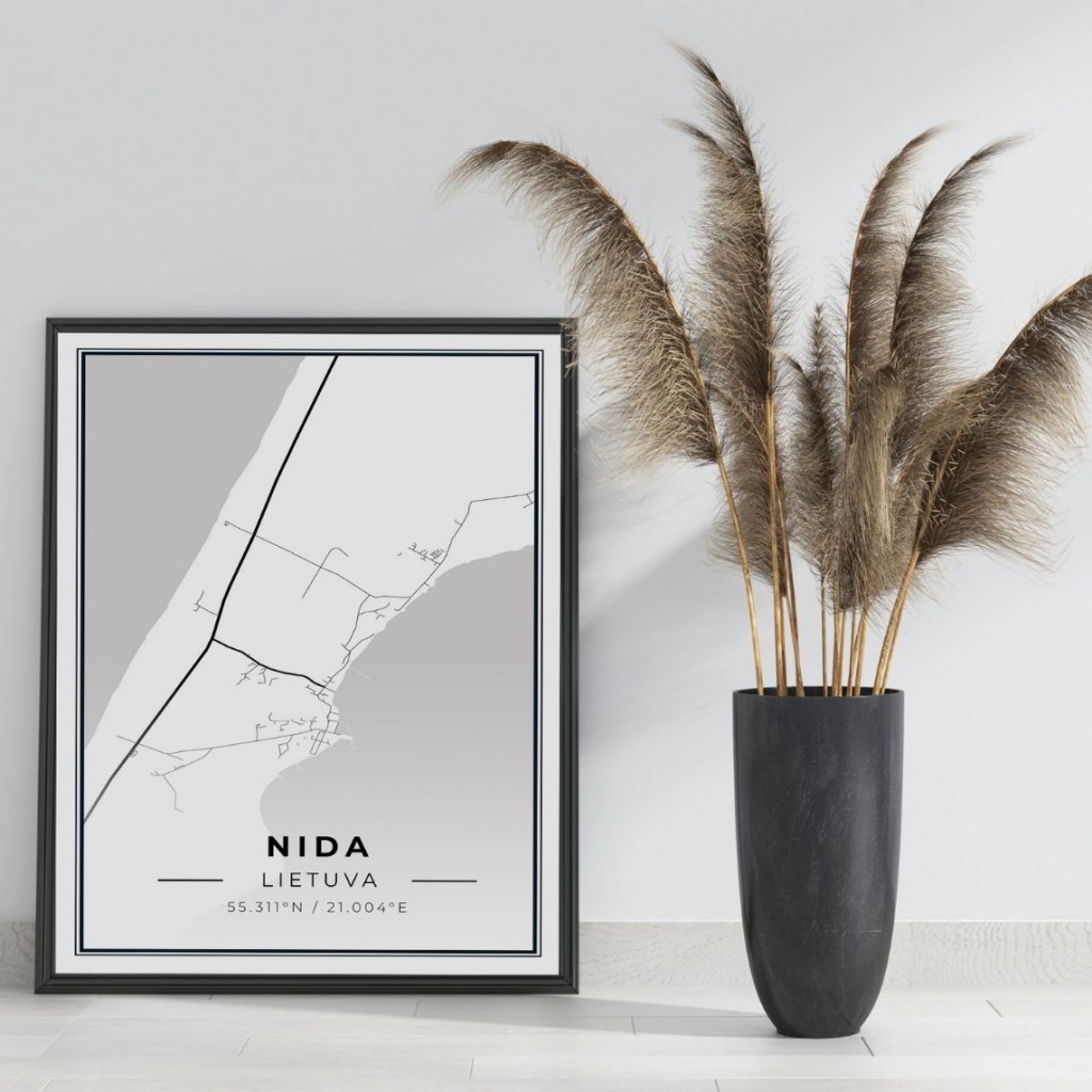 Miesto žemėlapis Nida | paveikslai | NMF Home