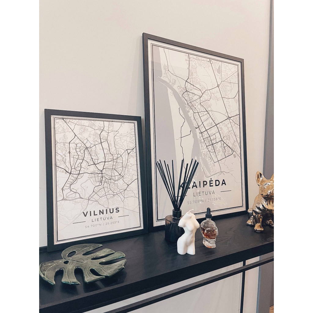 City map Vilnius | Home decor