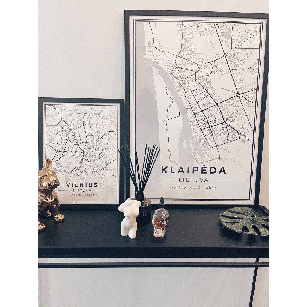 City map Vilnius | Home decor