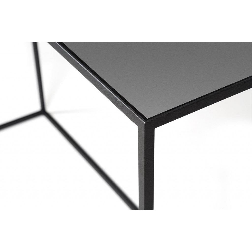 Glassgow Konsoles galds no melna stikla 110x35x75 Glassgow Konsoles galds no melna stikla 110x35x75