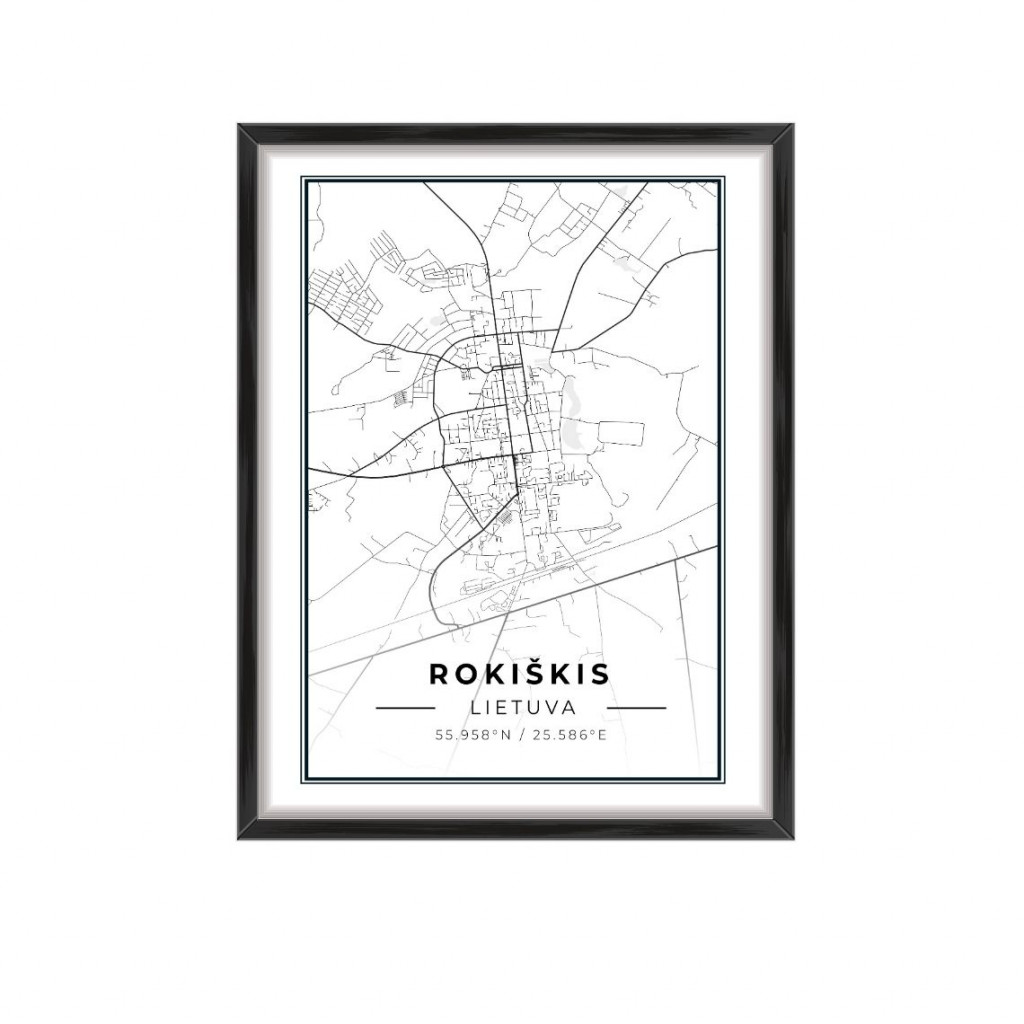 Miesto žemėlapis Rokiškis | paveikslai | NMF Home