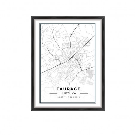 Pilsētas karte Taurage