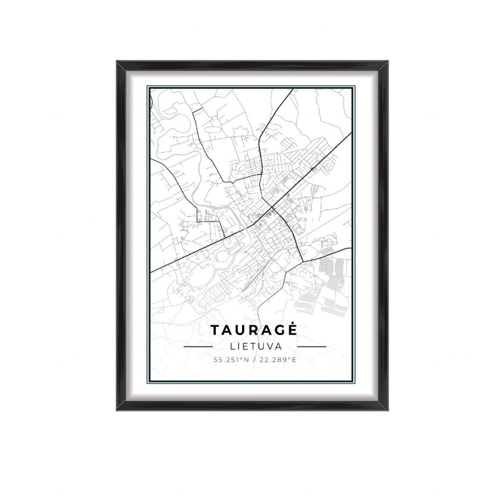 City map Taurage City map Taurage