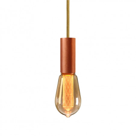 Pendant luminaire Tube Aqua | Thin Gold Crown