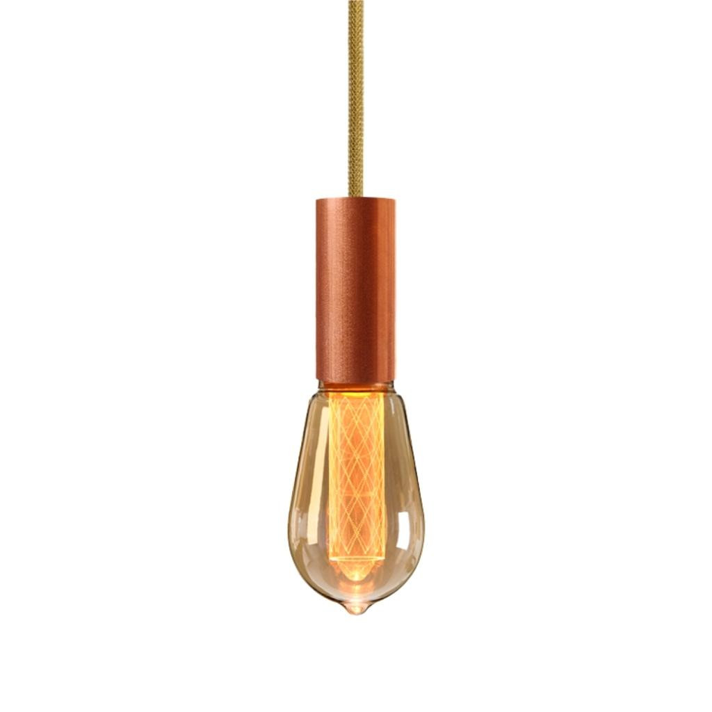 Pendant luminaire Tube Aqua | Thin Gold Crown