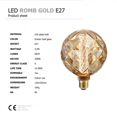 Piekaramais gaismeklis Cork Soil | Copper