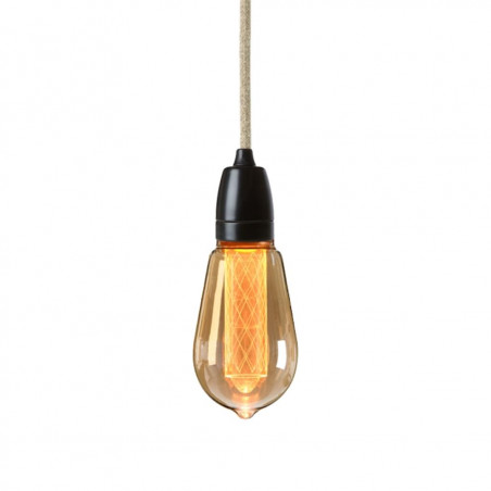 Pendant luminaire Classic Black | Natural Linen